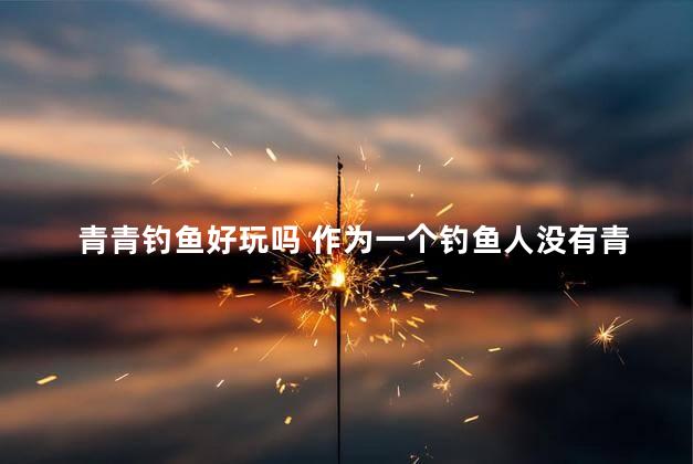 青青钓鱼好玩吗 作为一个钓鱼人没有青鱼我就钓草鱼